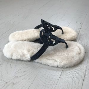 tory burch shearling sandals